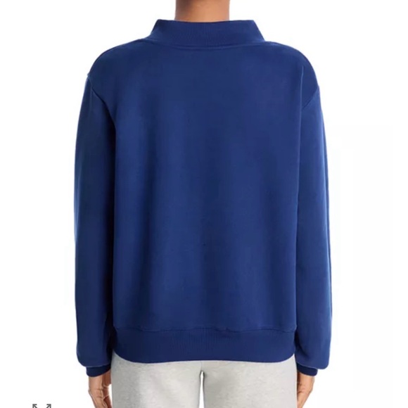 Parke Denim White Varsity Mock Neck Sweatshirt Size XXL, NWT - Picture 2 of 8